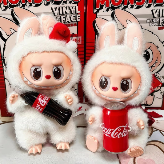 Laboo Coca-Cola LABUBU blind box vinyl face plush toy macaron toy