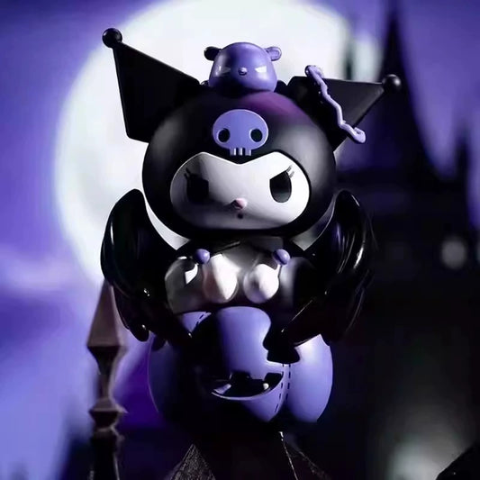 Genuine Sanrio Kulomi Dark Night Story Blind Box Desktop Ornaments Trendy Toy Dolls Peripheral Blind Box Gifts